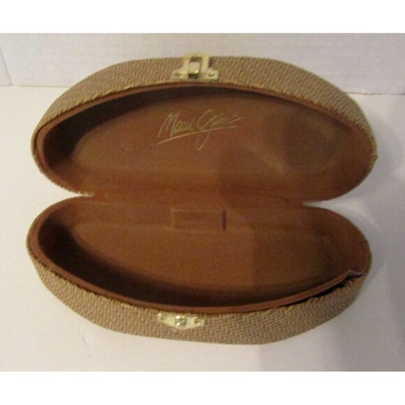 Maui Jim Brown Sunglasses Case Upcycled Purse Evening Bag Top Handle Clutch - Picture 5 of 6